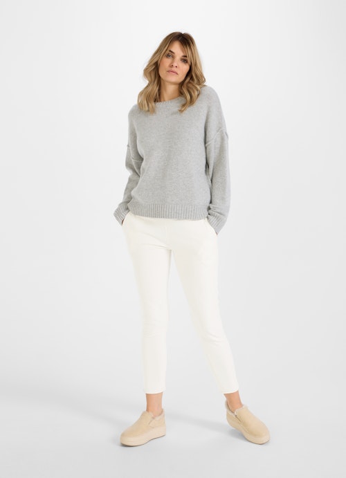 Casual Fit Strick Cashmere - Pullover heather grey