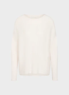 Casual Fit Sweatshirts Viscose Stretch Sweater eggshell