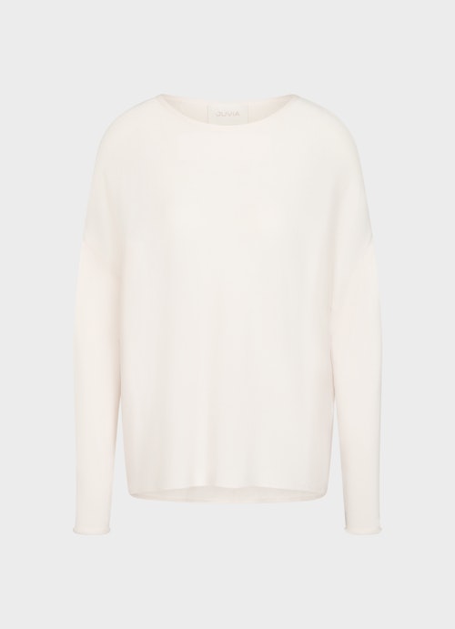 Coupe Casual Fit Sweat-shirts Pull extensible en viscose eggshell