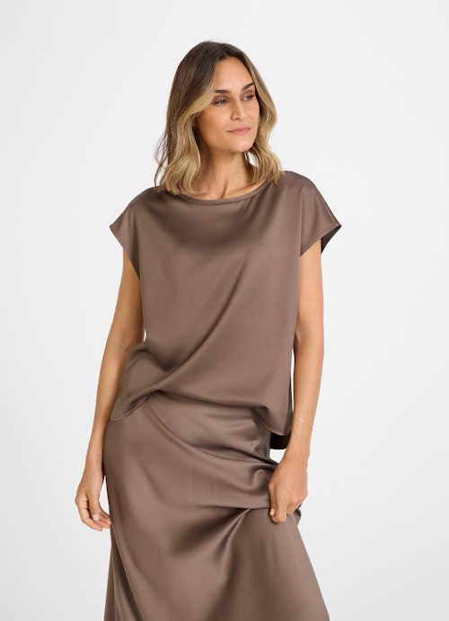 Coupe Regular Fit T-shirts Satin T-shirt mink