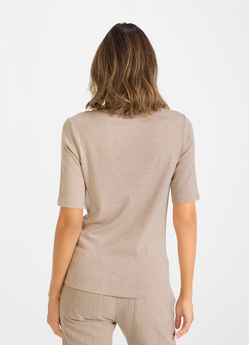 Coupe Slim Fit T-shirts Jersey modal T-shirt simply taupe