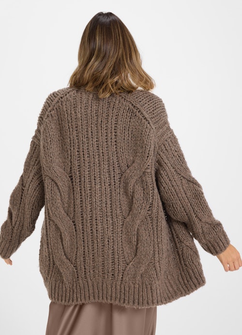 Oversized Fit Strick Strick - Cardigan mink mel.