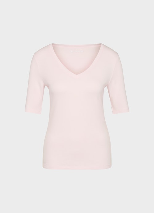 Coupe Slim Fit T-shirts Jersey modal T-shirt pastel pink