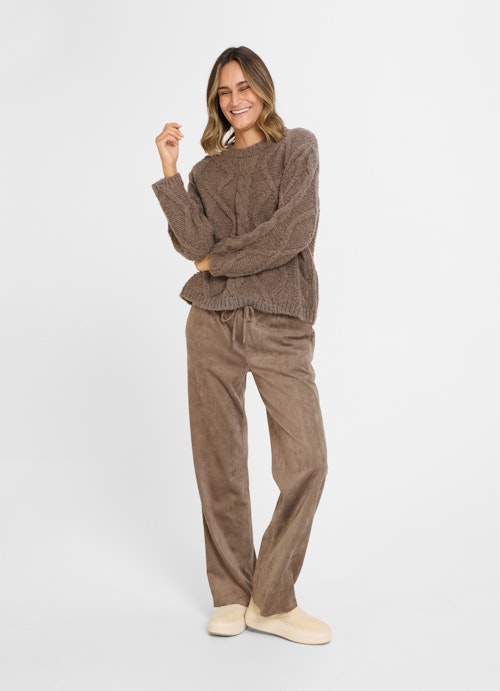 Coupe Casual Fit Pantalons Tech velour trousers mink