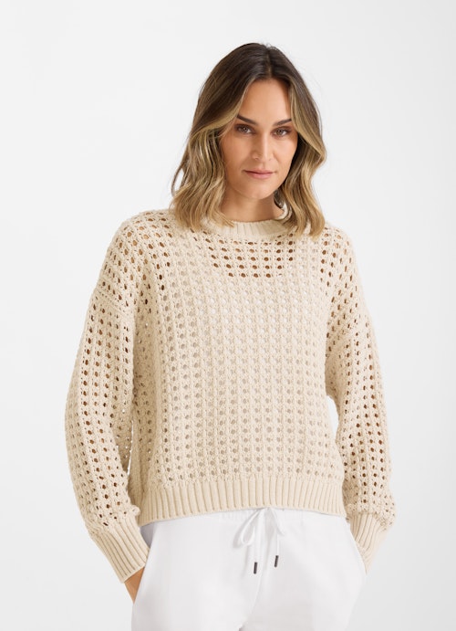 Coupe Casual Fit Sweat-shirts Lace knit jumper dune mel.