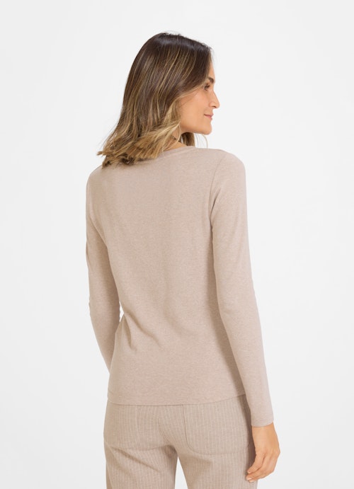 Coupe Slim Fit T-shirts à manches longues Jersey modal long-sleeved top simply taupe