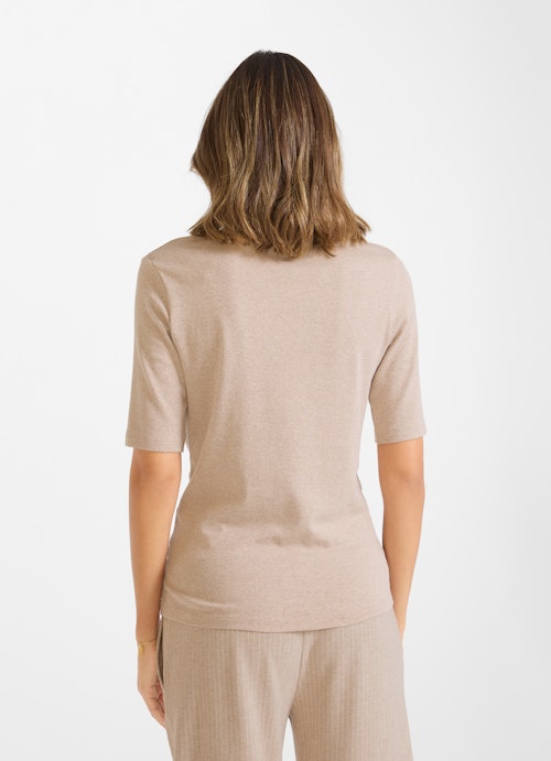 Coupe Slim Fit T-shirts Jersey modal T-shirt simply taupe