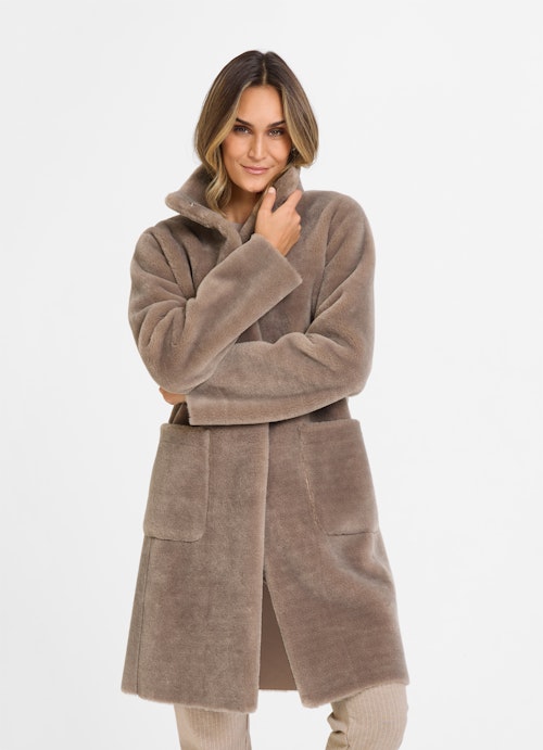 Regular Fit Jacken Teddy - Mantel simply taupe