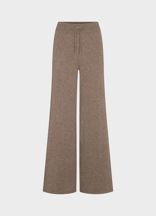Coupe Regular Fit Pantalons Cashmere blend knitted trousers mink mel.