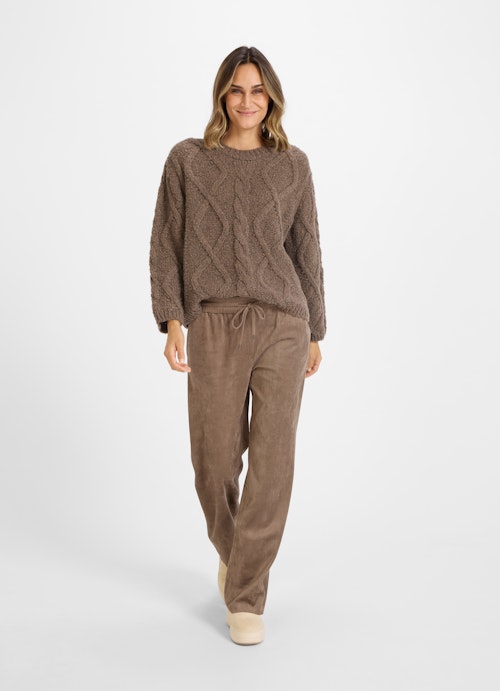 Coupe Casual Fit Pantalons Tech velour trousers mink