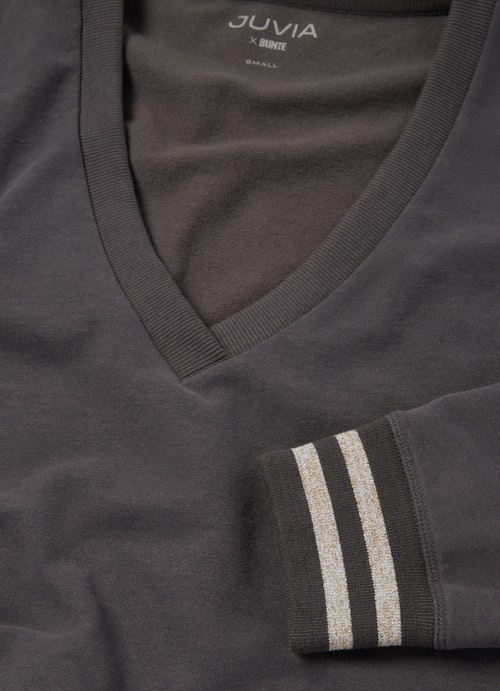 Regular Fit Sweatshirts Sweater w. Lurex graphit