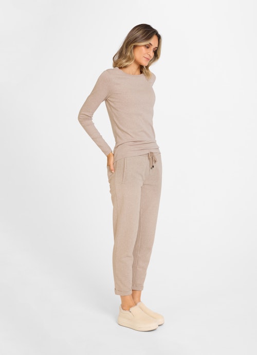 Coupe Slim Fit T-shirts à manches longues Jersey modal long-sleeved top simply taupe