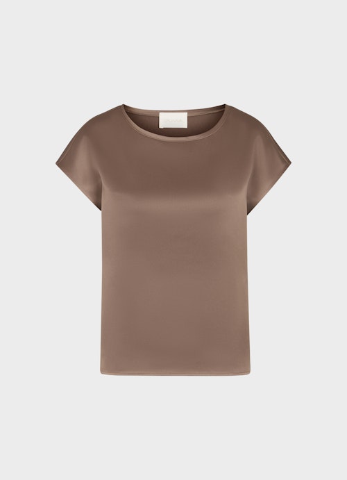 Coupe Regular Fit T-shirts Satin T-shirt mink