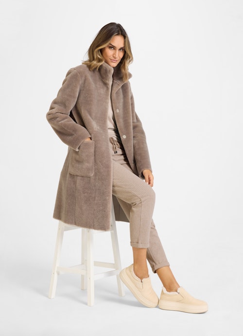 Regular Fit Jacken Teddy - Mantel simply taupe