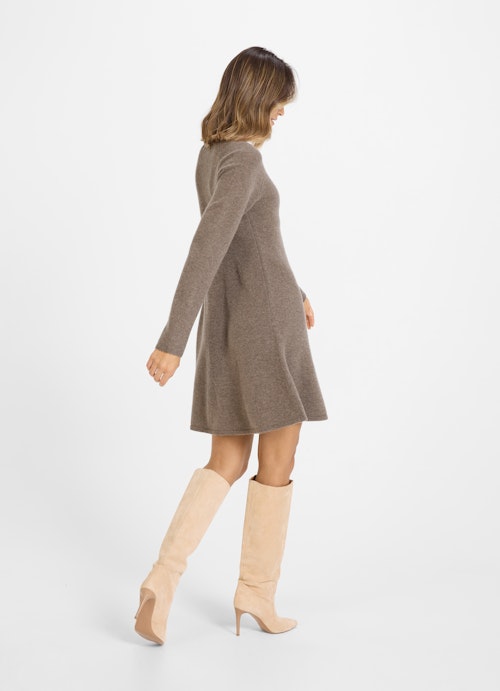 Regular Fit Strick Cashmere Blend - Kleid mink mel.
