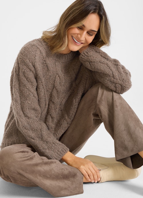 Coupe Casual Fit Maille Knitted jumper mink mel.