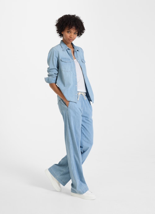 Wide Leg Pants Denim trousers light washed