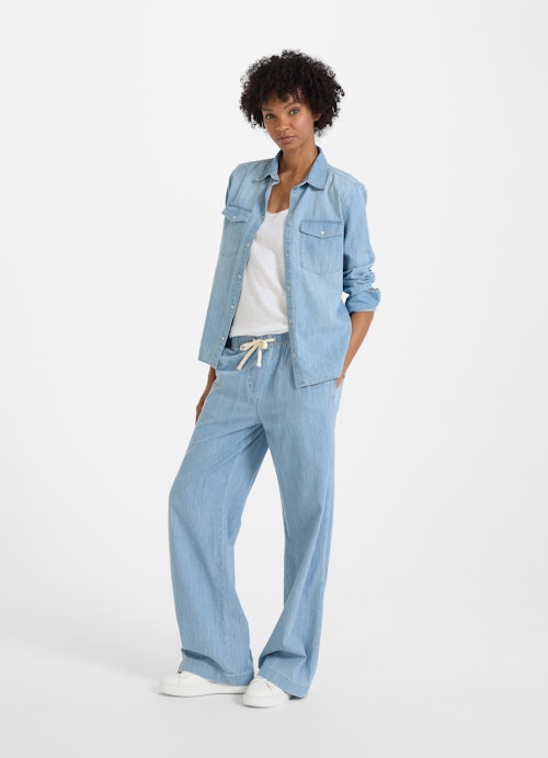 Wide Leg Pants Denim trousers light washed