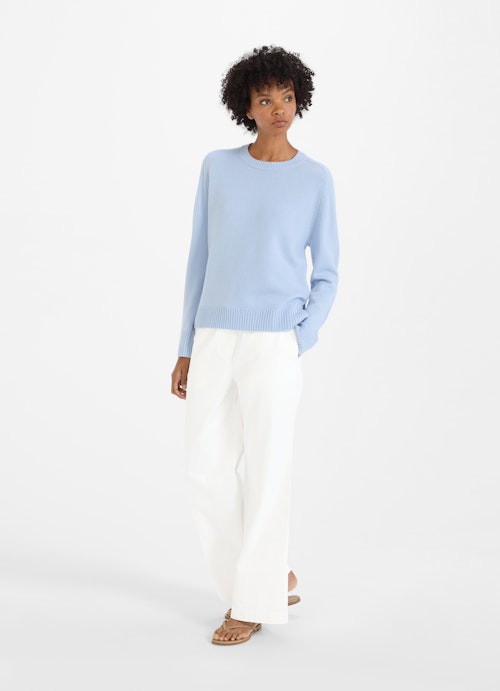 Oversized Fit Knitwear Cashmere Blend - Sweater cash.blue