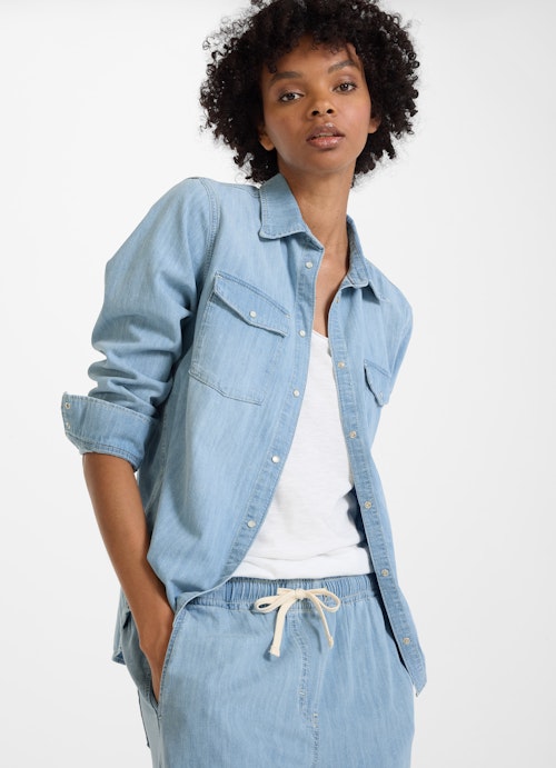 Regular Fit T-shirts Denim shirt light washed