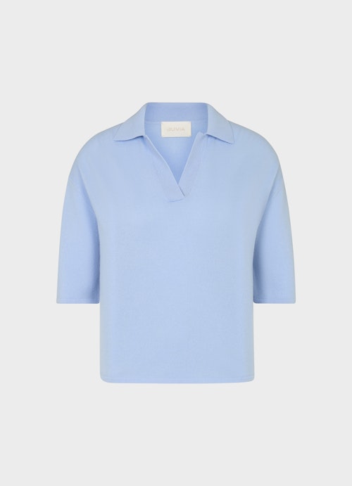 Casual Fit Knitwear Cashmere Blend - Polo cash.blue