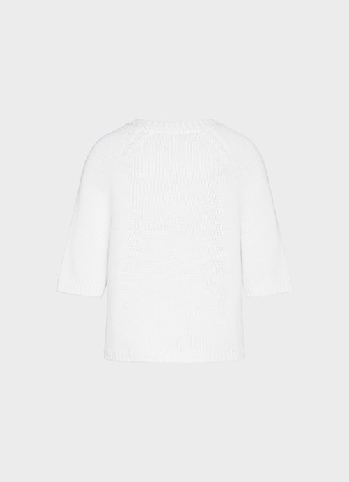 Regular Fit Sweaters Short-sleeved pullover white