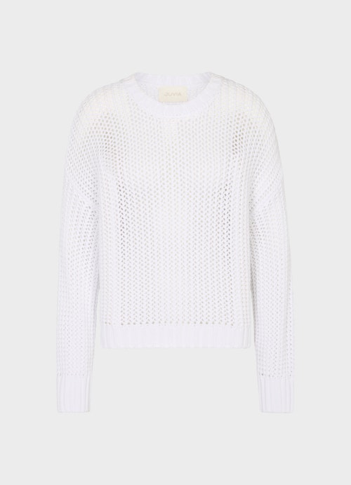Casual Fit Sweaters Openwork knit sweater white