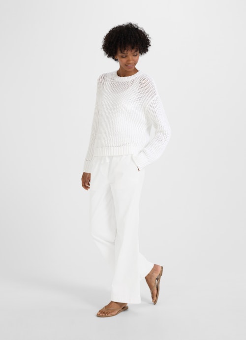 Wide Leg Pants Denim trousers white