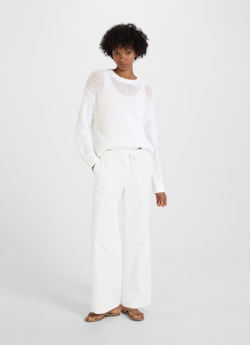 Wide Leg Pants Denim trousers white