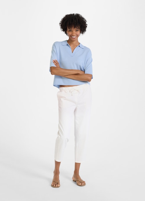 Casual Fit Knitwear Cashmere Blend - Polo cash.blue