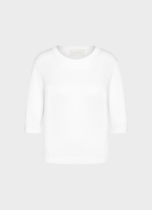 Regular Fit Sweaters Viscose stretch shirt white