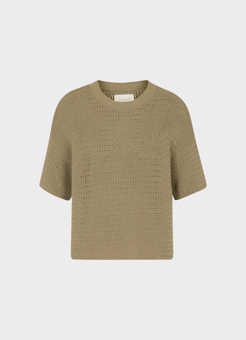 Casual Fit Sweaters Crochet Sweater dusty olive