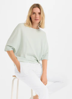 Coupe Casual Fit Maille Pull en cachemire mélangé pastel green