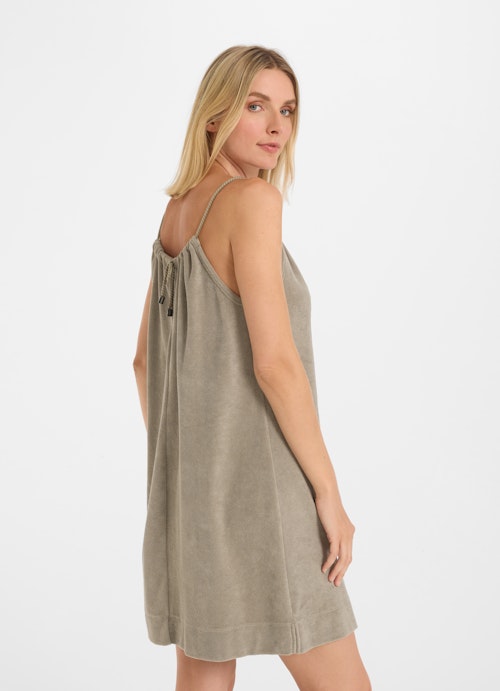 Short Length Dresses Terry cloth dress dusty olive