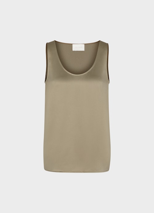 Loose Fit Tops Satin - Top dusty olive