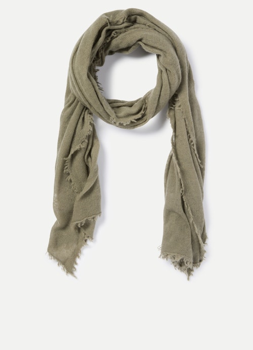 One Size Knitwear Cashmere scarf dusty olive