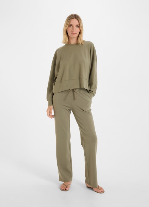 Boot Cut Pants Wide Leg Fit - Sweatpants grape leaf