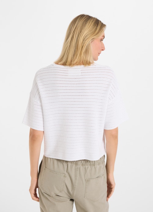 Casual Fit Sweaters Crochet Sweater white