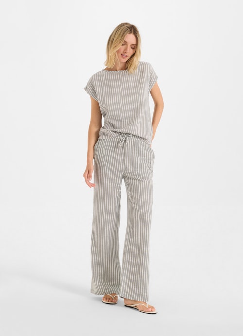 Wide Leg Pants Muslin trousers dusty olive