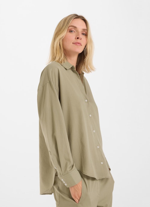 Loose Fit T-shirts Lyocell - Shirt dusty olive