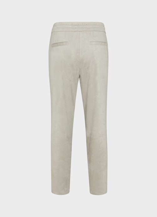 Regular Fit Pants Tech Velours - Trousers silver sage