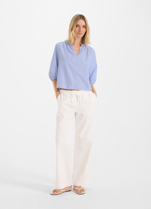 Loose Fit Sweatshirts Blouse deep blu -white