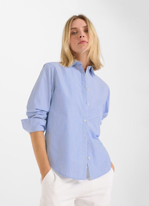 Regular Fit Sweatshirts Blouse deep blu -white