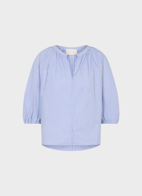 Loose Fit Sweatshirts Blouse deep blu -white
