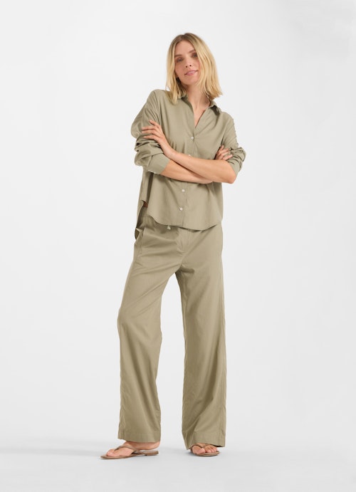 Loose Fit T-shirts Lyocell - Shirt dusty olive