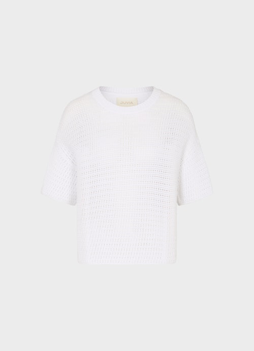 Casual Fit Sweaters Crochet Sweater white