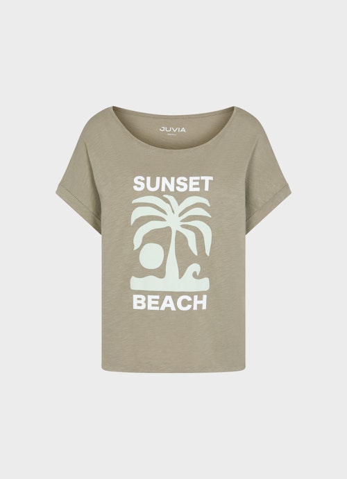 Boxy Fit T-shirts T-shirt dusty olive