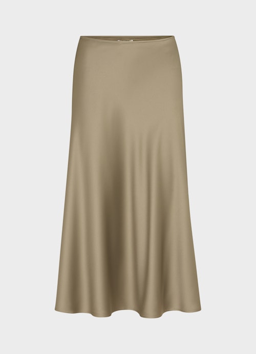 Medium Length Skirts Satin skirt dusty olive
