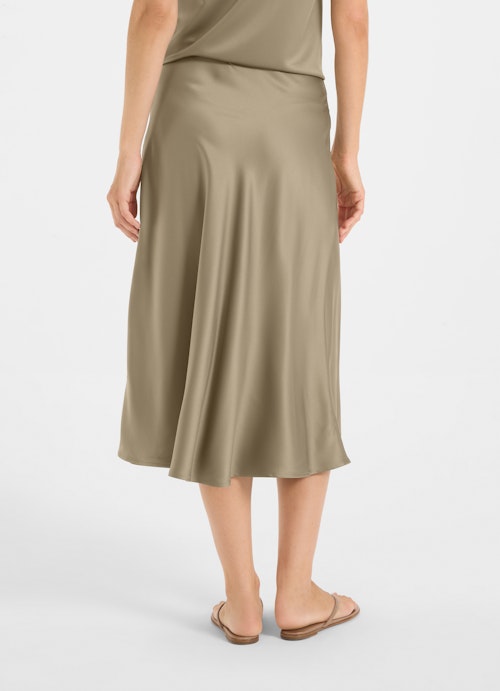Medium Length Skirts Satin skirt dusty olive