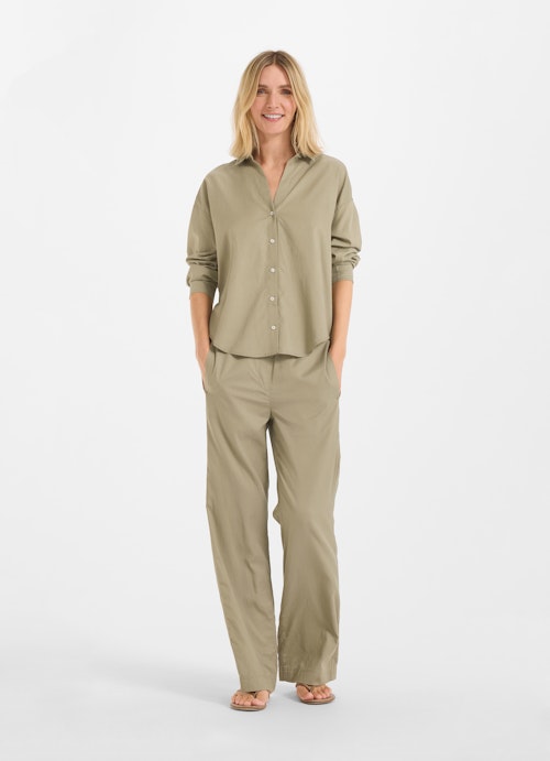 Wide Leg Pants Lyocell trousers dusty olive